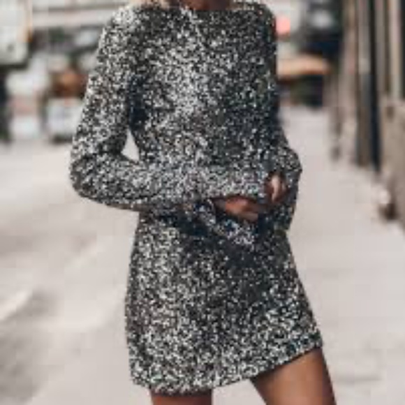 MIKUTA the dark sequin dress. Size small. - Picture 1 of 5